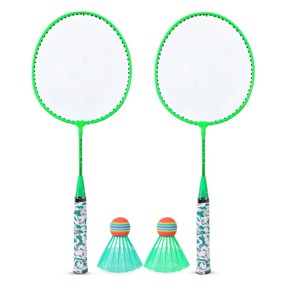 

Fluorescent Kids Badminton Racket Set with 2 Balls – Outdoor Sports Toy for Boys & Girls, Fun Game Activity