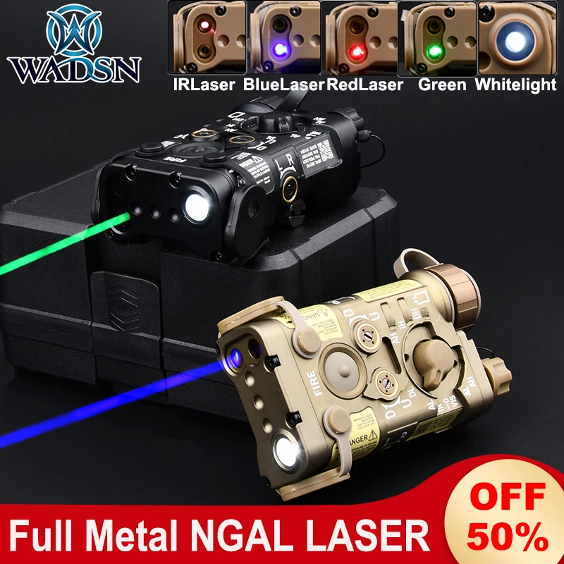 Wadsn Full Metal NGAL Tactical Red Green Blue Laser Set IR Pointer Ngal Light M600C Hunting Flashlight UNAxon Mod Button Switch