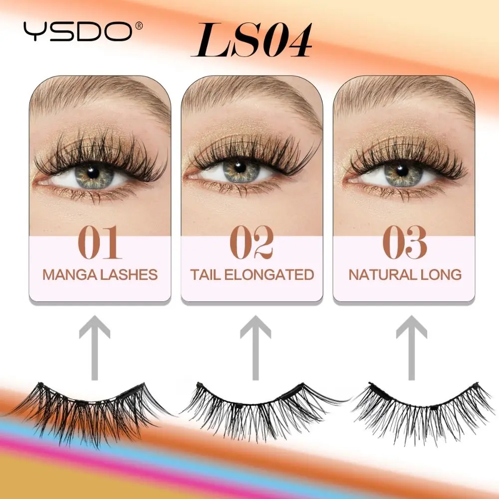 3 Pairs New YSDO Magnetic Lashes Faux 3D Mink Reusable False Eyelashes Soft Fluffy No Glue Needed False Lashes Western Style