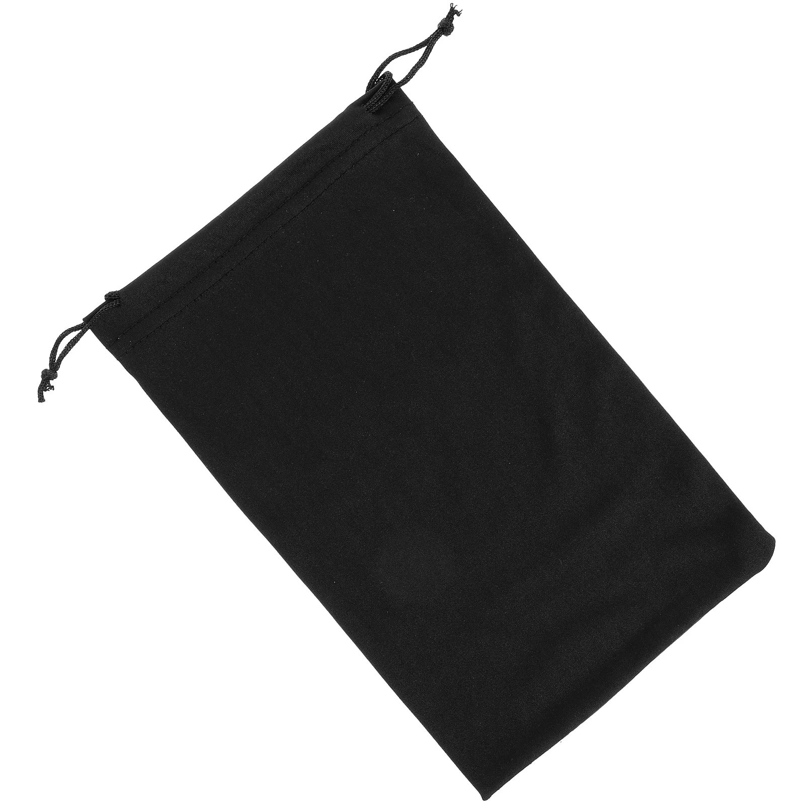 Skibril Tas 24x15cm Zwart Microfiber Anti Kras Zonnebrillenkoker Tasje met trekkoord voor Reizen Outdoor Brillenopslag