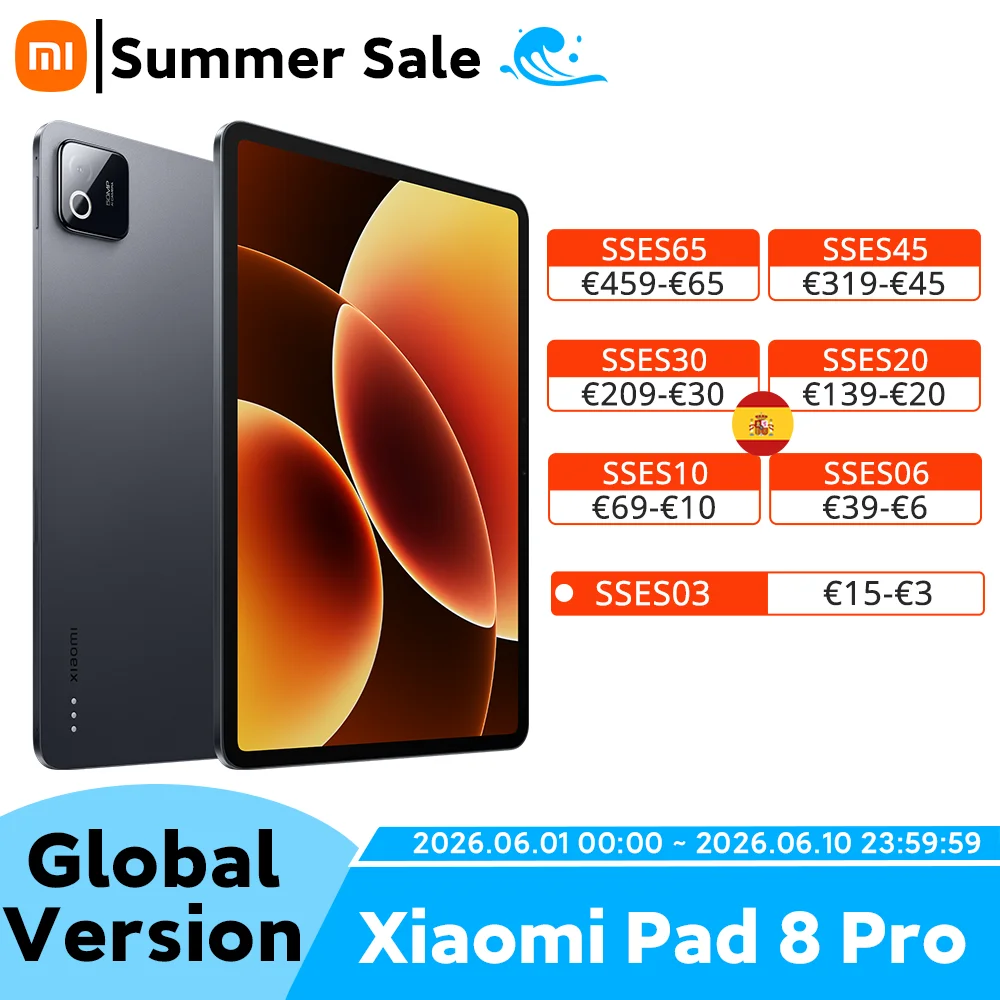 Versión Global Xiaomi Pad 8 Pro Snapdragon 8 Elite Pantalla de 11.2" 3.2K 144Hz Batería de 9200mAh 67W Xiaomi HyperAI Tablet Xiaomi