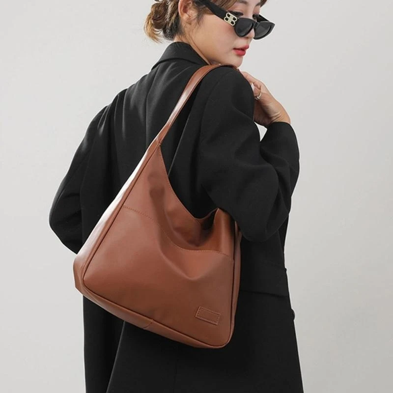

A3PE Large Casual Handbag With Comfortable Strap Multipurpose Carryall Multi Pocket Shoulder Bag For Travel And Work