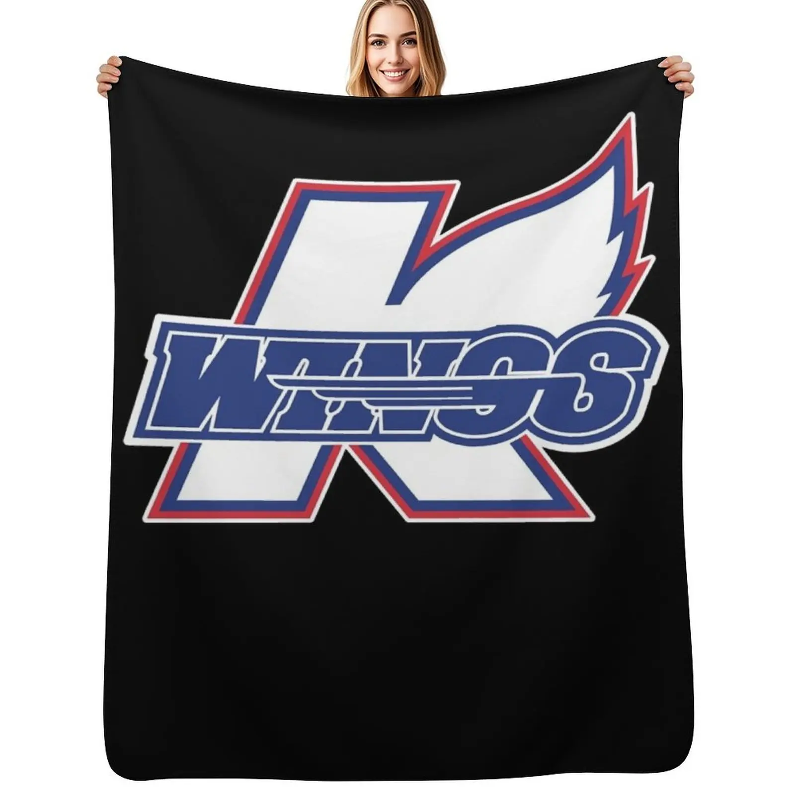 Kalamazoo Wings Throw Blanket Ultra Soft Flannel Fleece Blanket for All Seasons
