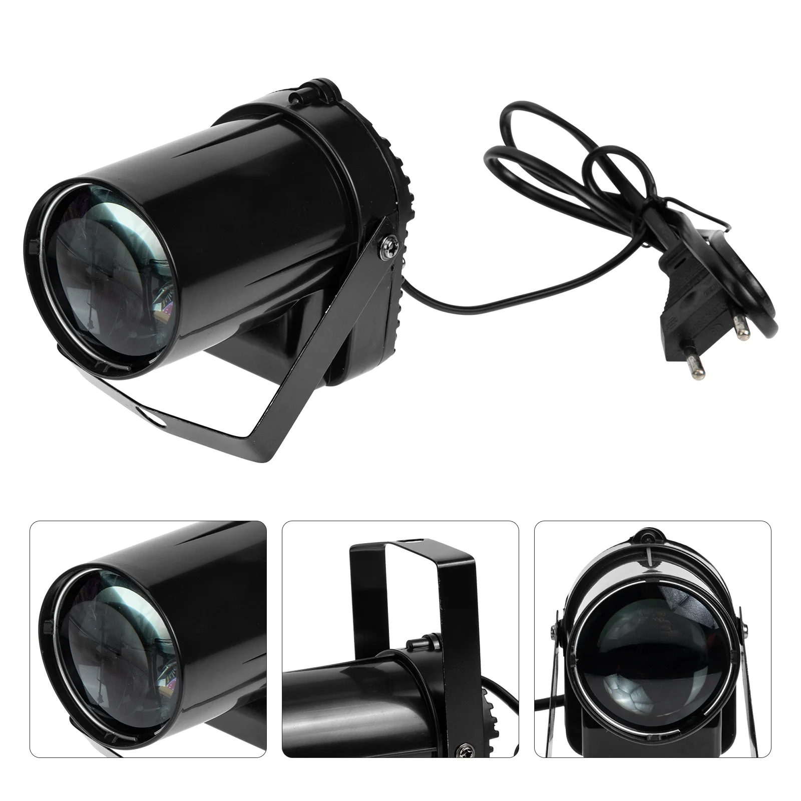 1Set Rotating Glass Ball Light Red Mirror Surface Stage Spotlight Bar Projector Lamp Eu Plug Party Lights Outdoor Dj Stage