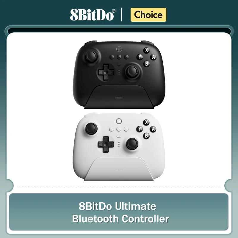 8BitDo – Ultimativer kabelloser Bluetooth-Gaming-Controller mit Ladestation für NS Switch und PC, Windows 10, 11, Steam