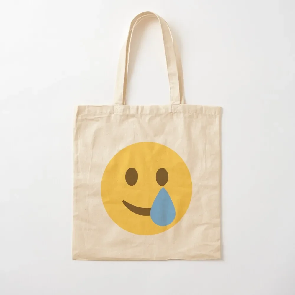 

Smiling Face With Tear Tote Bag Large bags for women personalized tote bag custom bags Cloth bag