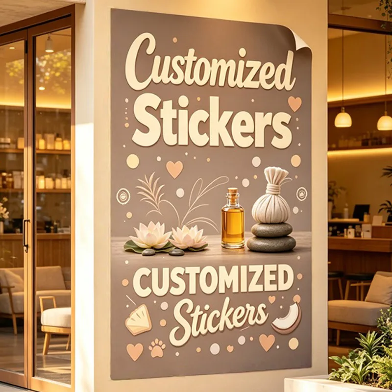 Any Size 100 cm Custom Stickers Suitable For Warning Message Beauty Salon Supermarket School Commercial Advertising Promotion
