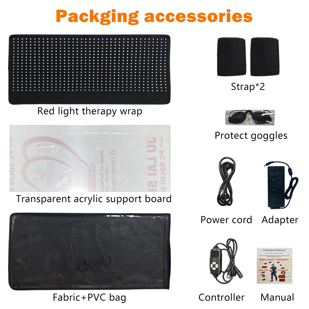 NEW NEW 2026 2026 Professional-grade 660/850nm Near-infrared Light Therapy Mask, 70x30cm Large Area, 100W High-power Red Light T view 6