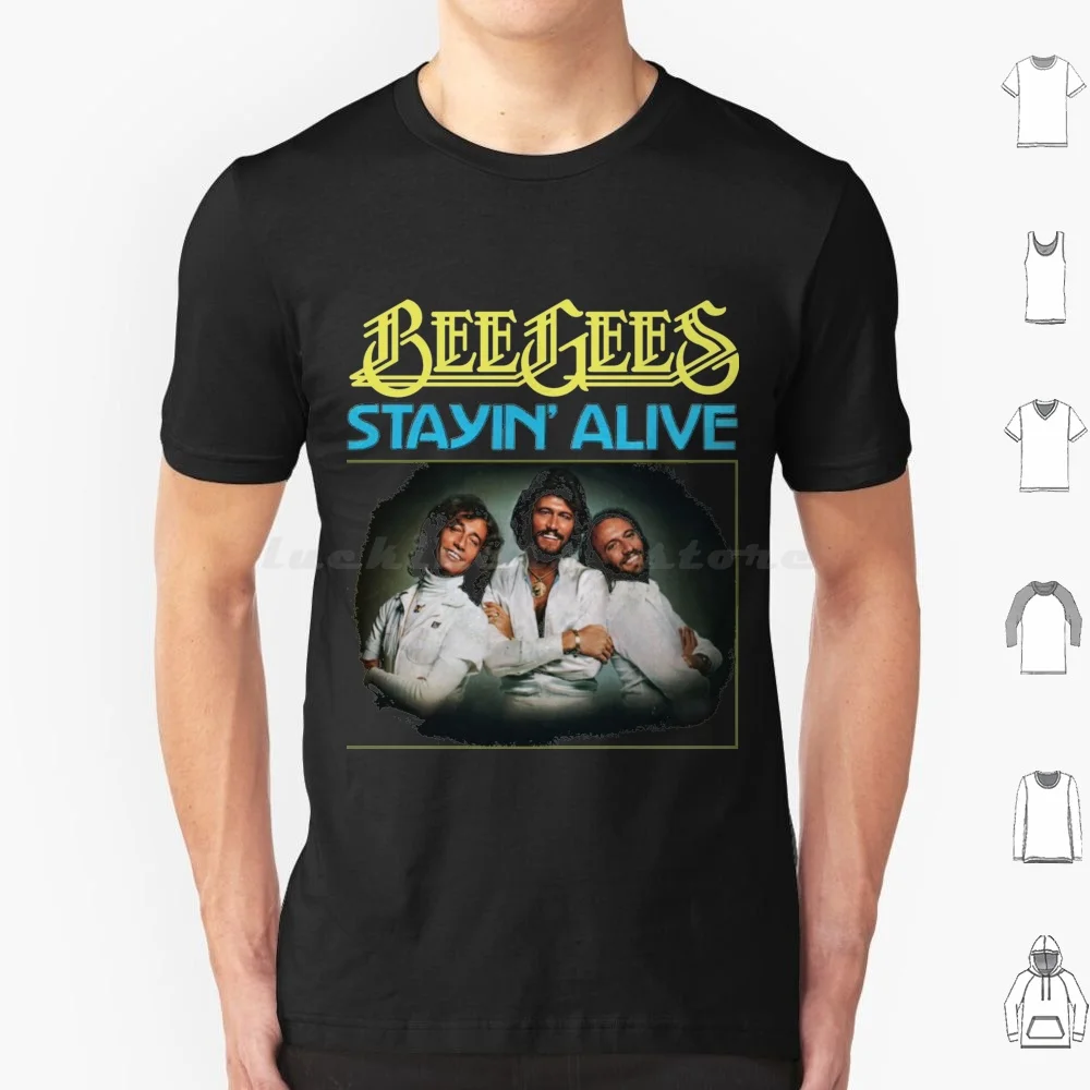 Menyebabkan Perbedaan Besar Dalam Hasil T Shirt Cotton Men Women DIY Print Disco 70s Bee Music Gees Vintage Pop Retro Band Gibb