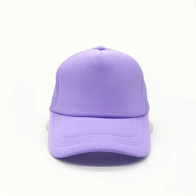 1-teilige Sommer-Trucker-Mütze mit individuellem Logo für Männer und Frauen, Netz-Polyester-Baseballkappe, bedrucktes Netz, Papa-Hüte, verstellbares Sonnenhut-Visier – Detail 18