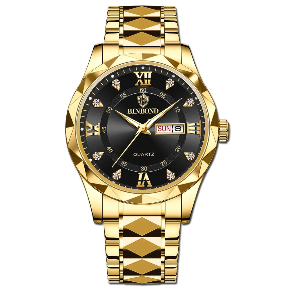 Men's Precise Auto Date Quartz Watch with Luminous Features