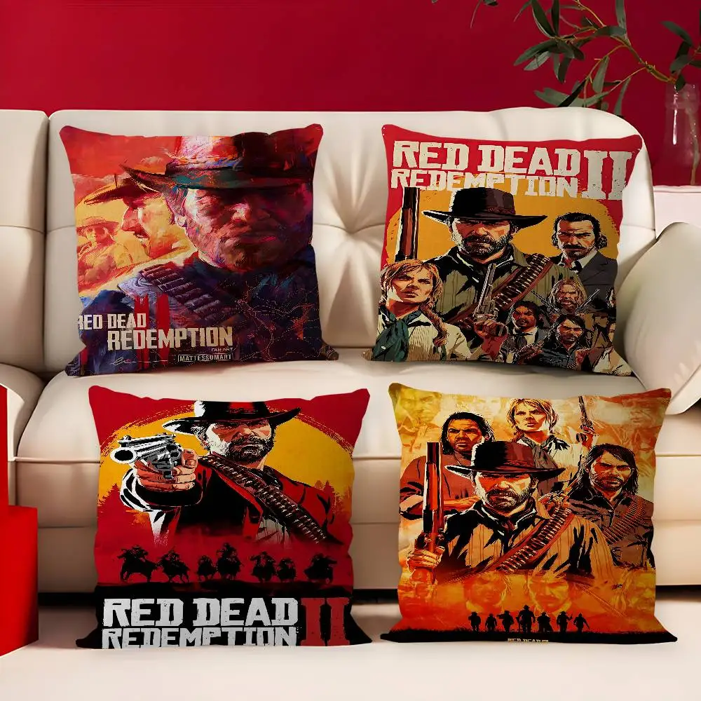 Game R-Red Dead R-Redemption 2 Pillow Cover Sofa Cushion Cover Home Room Decoration Children Gift