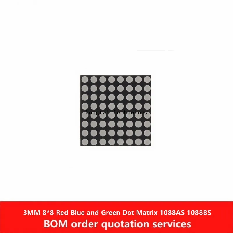 3MM 8*8 Common Negative and Common Positive Red Blue and Green Dot Matrix Digital Tube 1088AS 1088BS MAX7219 Special Dot Matrix