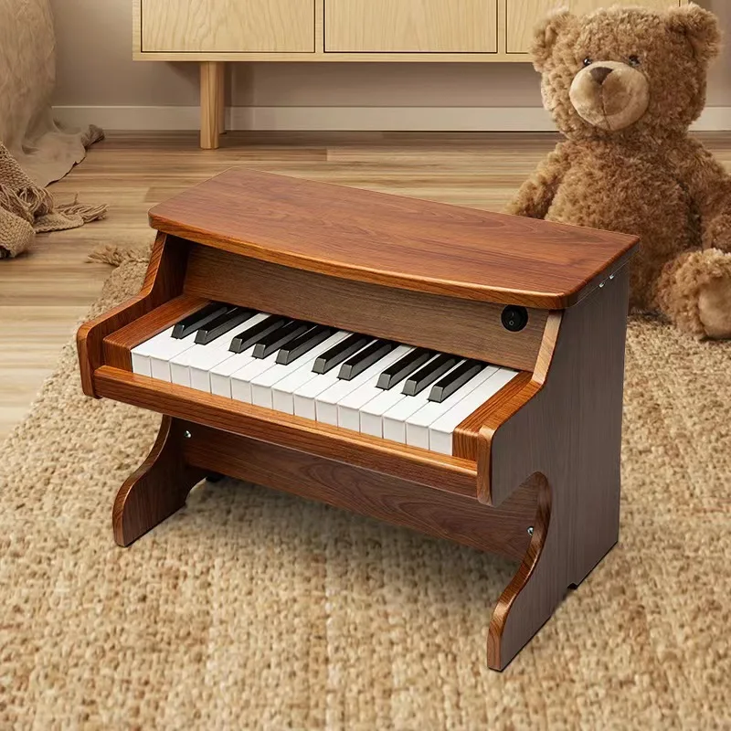 

Children's wooden 25-key piano can play portable baby toys