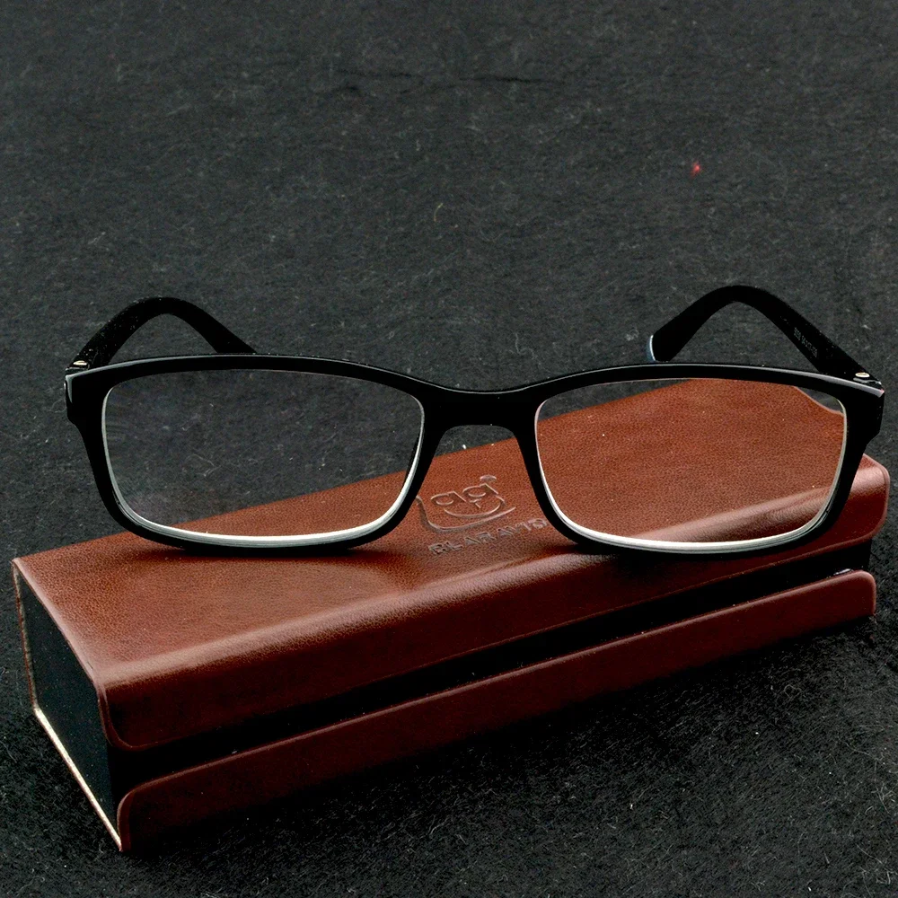 Clara Vida Black Square Gents Wear Harm Ray Resistant Classical With PU Case Reading Glasses +1 +1.5 +2 +2.5 +3 +3.5 +4