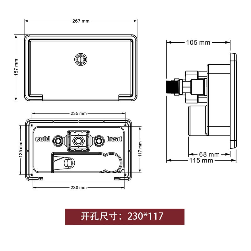 Rv modifikation zubehör b-typ auto externer dusch kopf rv dusch düse rv dusch düse