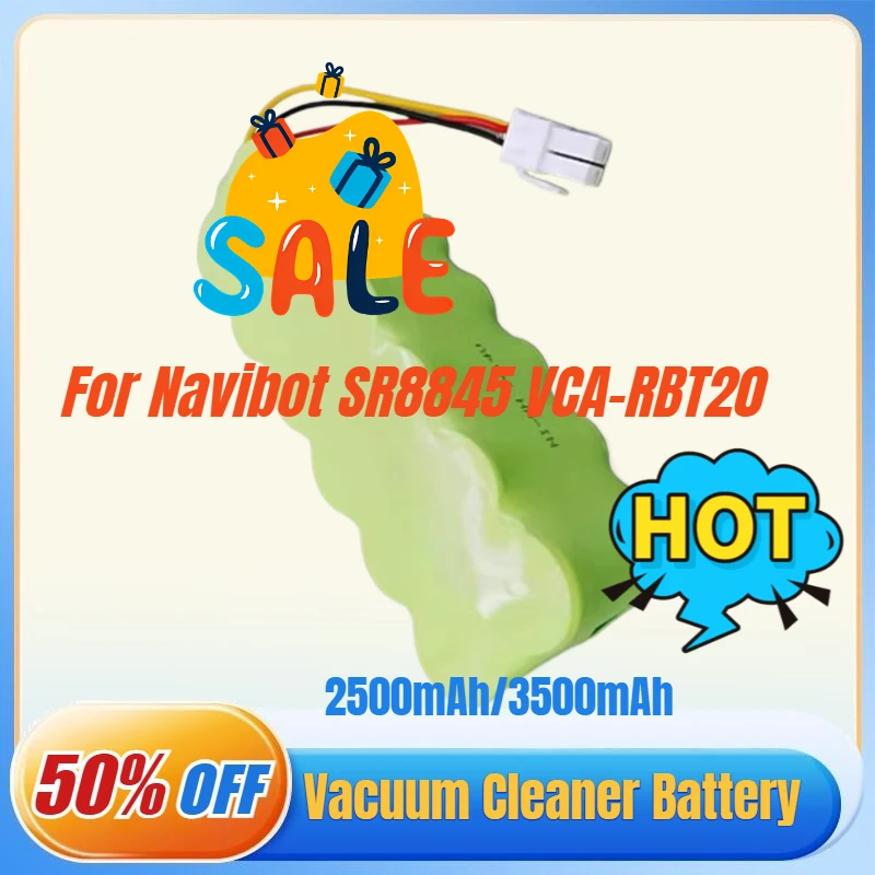 Suitable for Samsung Sweeping Robot Battery 14.4V NI-NH 2500mAh3500mAh Fit for SR8895 SR8840 SR8845 SR8855 VCA-RBT20 DJ96-00113C