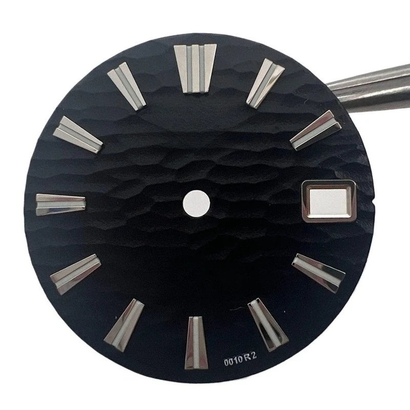 For Watch Accessories, Modified GS Wavy Luminous Dial 28.5MM Single Calendar Fit NH35 Automatic Movement