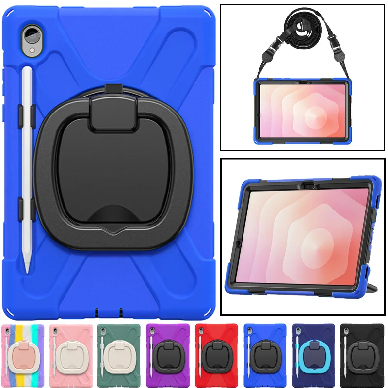 

Для Samsung Tab S11 11-дюймовый SM-X730 X736B S11 Ultra 14,6 дюйма SM-X930 X936 Прочный прочный чехол для планшета с кольцом-подставкой и ремешком Funda