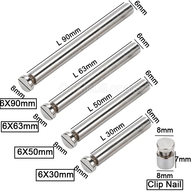 50PCS Sign Standoff Screws Table Picture Frame Hardware Organic Glass Nail for Desktop Acrylic Picture Frame Acrylic Panel ﻿