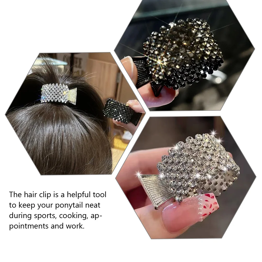 

2Pcs Full Ponytail Claw Clips Durable Alloy Ponytail Holder Clip Hair Accessories Long Hair Styling Tool Jaw Holder