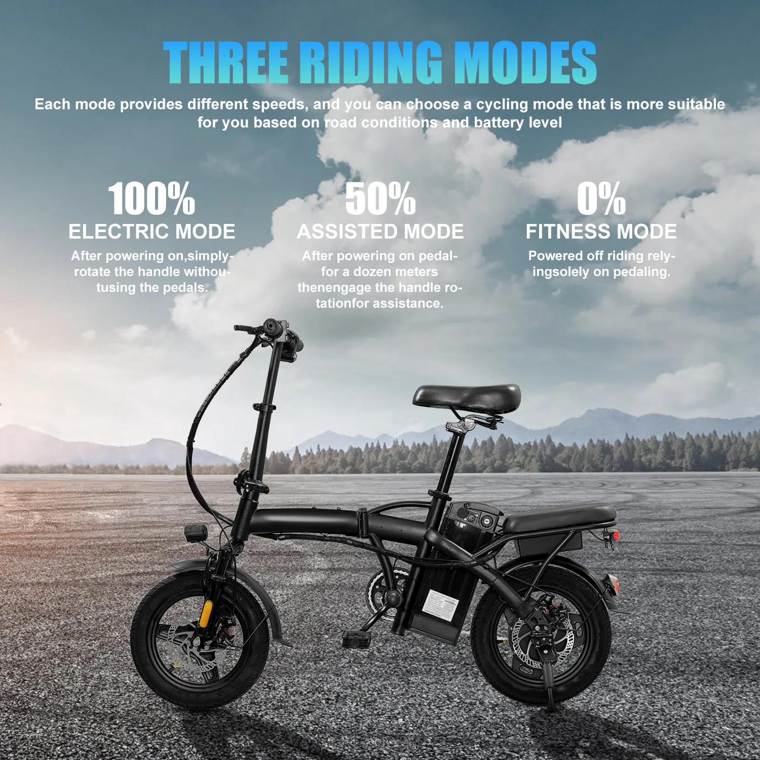 Hot Selling 500W48V Folding Bicycle 14 Inch 30 Kilometer Long Range Source Factorye Bike Ebike Electric Adults Electrical Bikes