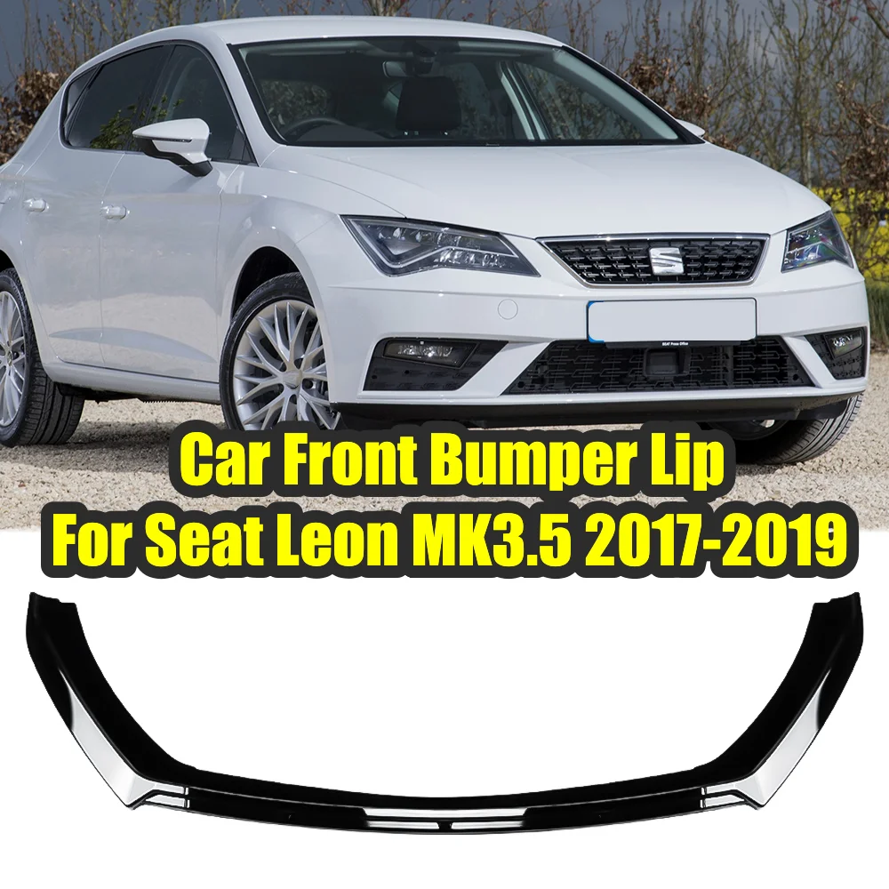 

Car Front Bumper Lip Diffuser Splitters Body Kit Aprons Trim For Seat Leon MK3.5 2017-2019 Carbon Fiber Style
