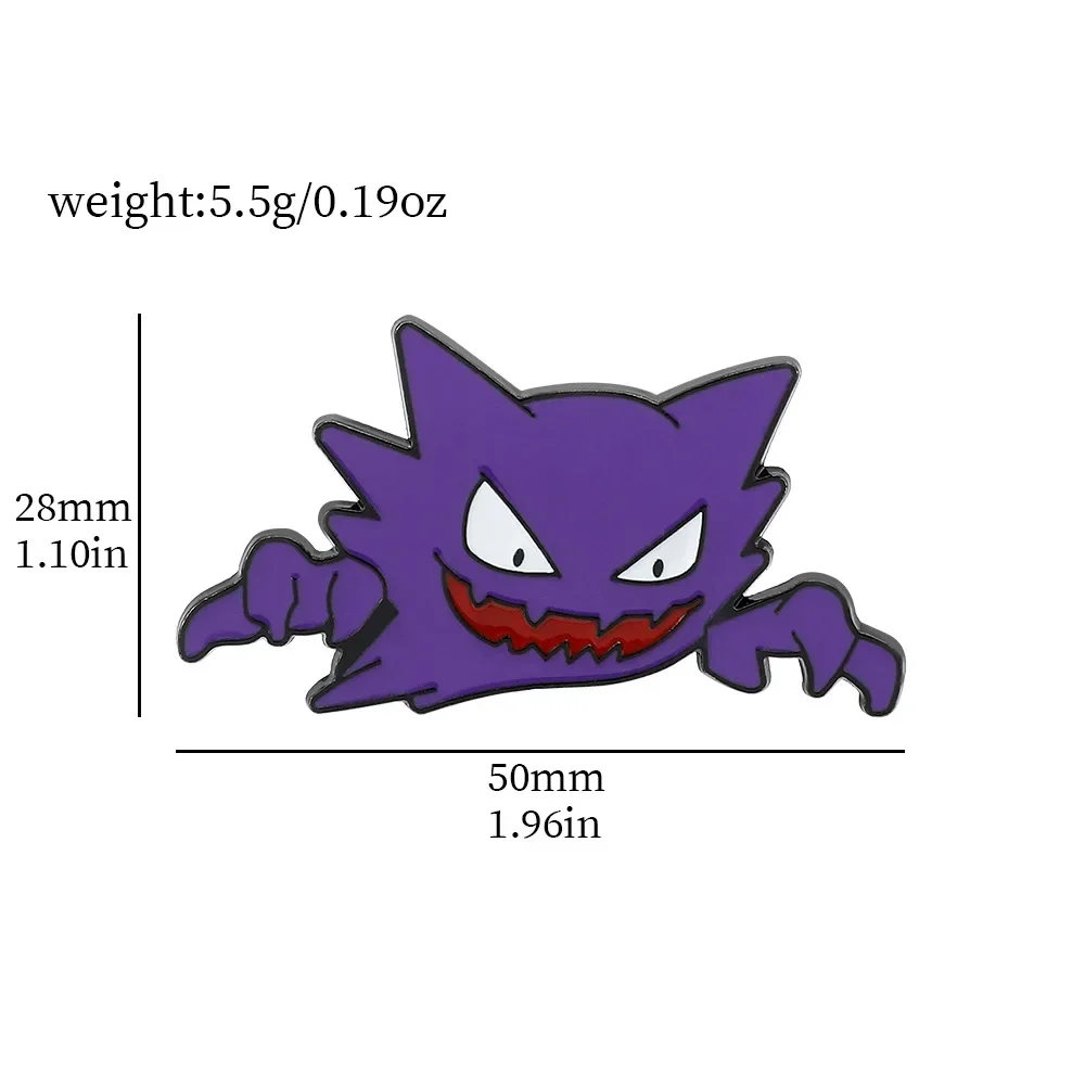 1 set Anime Pokemon Gengar Smalto Spille Kawaii Carino Uomo Donna Spilla Distintivo Borsa Denim Spilla Decorazione per Bambini Gioielli Regalo