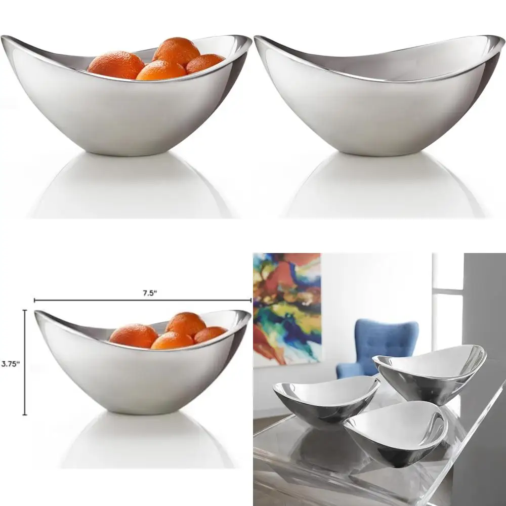 

7-дюймовая декоративная сервировочная миска — маленькое элегантное индивидуальное использование — дизайн с изогнутыми крыльями для холодной посуды