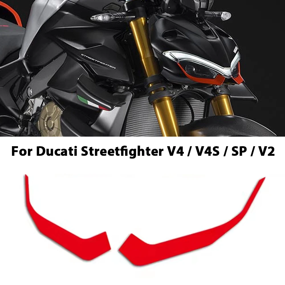 Streetfighter V2 Headlight Partition Sticker Decal For DUCATI STREETFIGHTER V4 V4S SP V2 Head Fairing Shell Decal Stickers