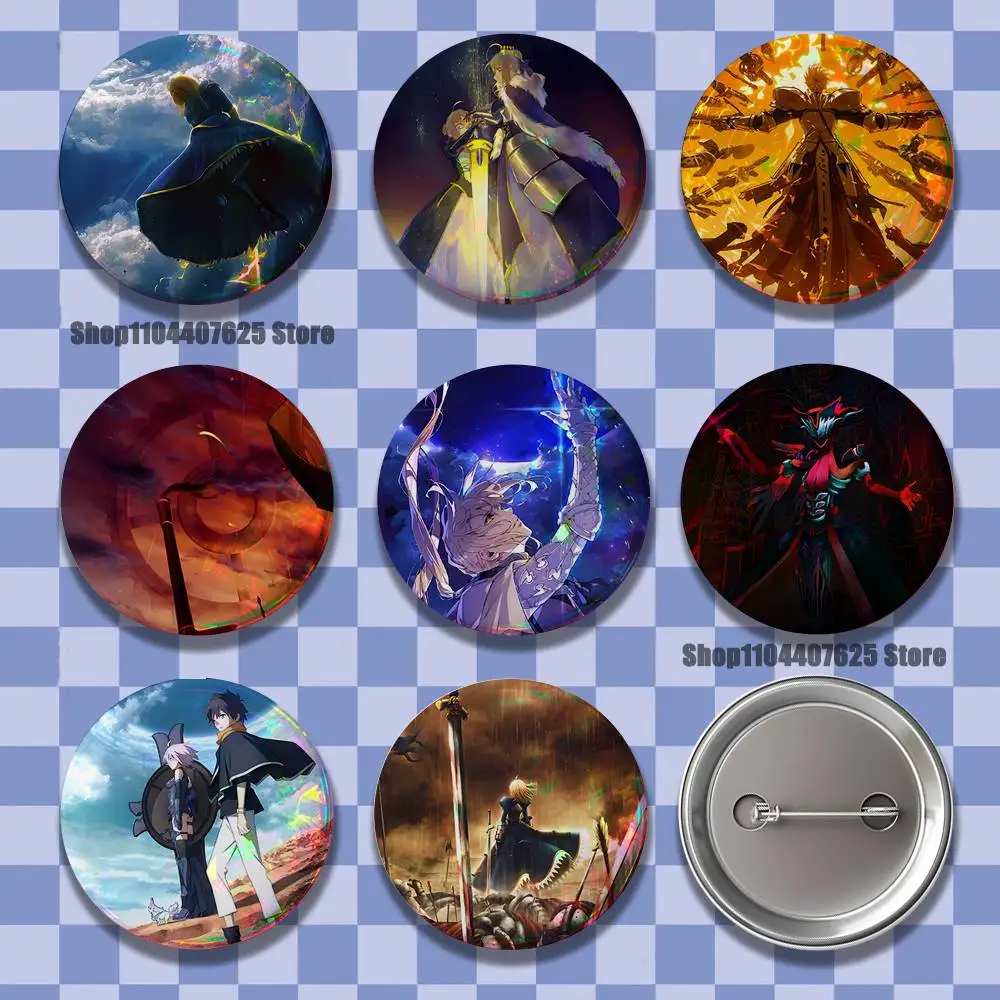 

Game F-Fate Grand Order Badges Button Round Creative Pin Brooch Badge Bag Decor Accessories Fans Collect Friends Gifts