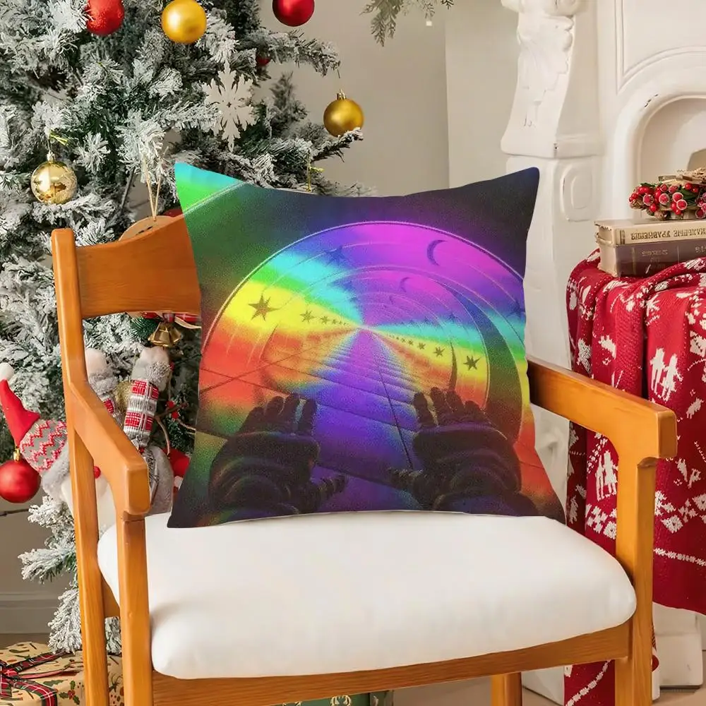 كيس وسادة رائع على شكل حرف N من النيون، غطاء وسادة أريكة حريري قصير من القطيفة مع سحاب غير مرئي مقاوم للغبار لديكور المنزل #6