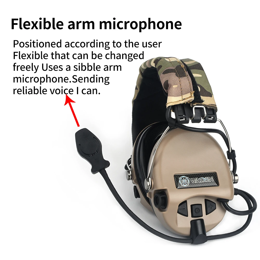 WADSN MSA 야외 사냥 헤드셋, 소딘 전술 헤드셋, U94, 민수용 PTT 노이즈 캔슬링 통신 헤드폰