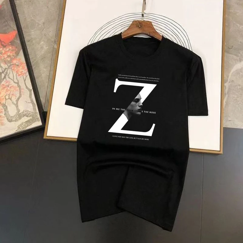 Marchio di lusso estivo di alta qualità DesignLetter Print t-Shirt nera da donna per uomo t-Shirt Y2K top Street abbigliamento uomo oversize