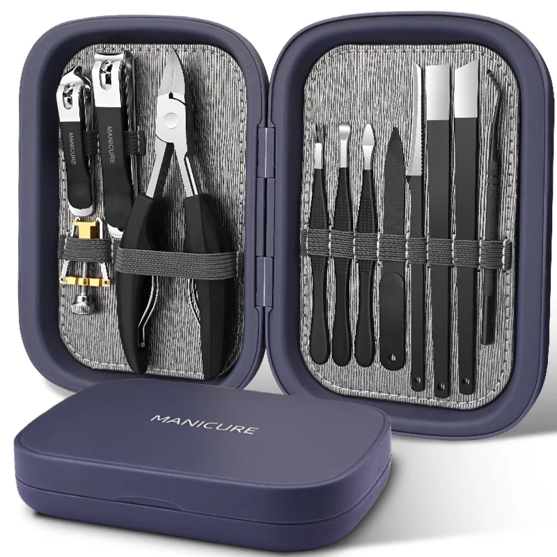 12-Piece Set, High-End Nail Clipper Set, Exquisite Home Original Sharp Nail Clipper Box For Women And Men Pedicure Knife Tools
