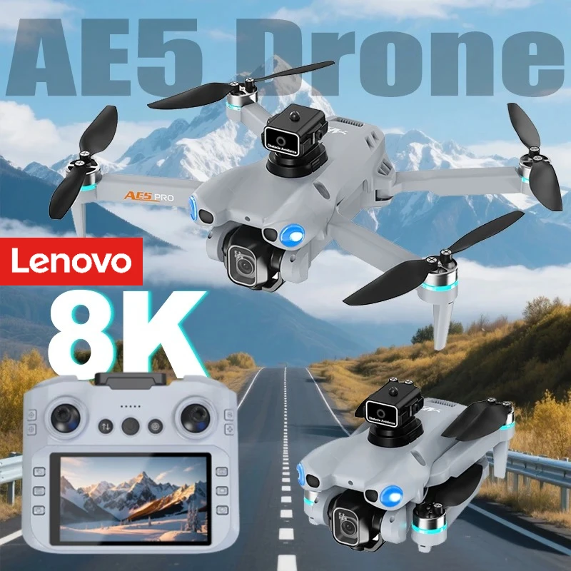 

Новый дрон Lenovo AE5 4K Professional 5G GPS 360 ° Лазерный квадрокоптер с функцией обхода препятствий, пультом управления, бесщеточным двигателем и складной конструкцией, радиоуправляемая игрушка