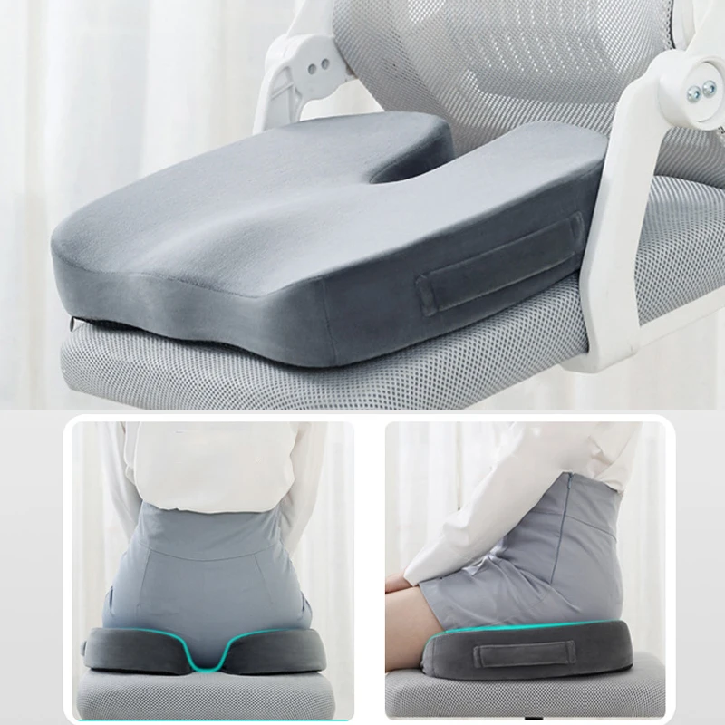 Picture 3: Memory Cotton Office Chair Seat Cushion Ventilation Ergonomic Seat Hips Support Cushion Pillow Tailbone Pain Relief Buttock Pads