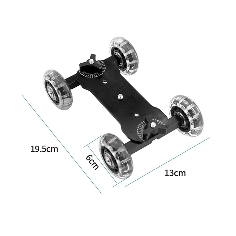 Mobile Rolling Sliding Dolly Stabilizer Skater Slider Camera Table Slider Dolly Mini Video Car Stabilizer with Magic Arm