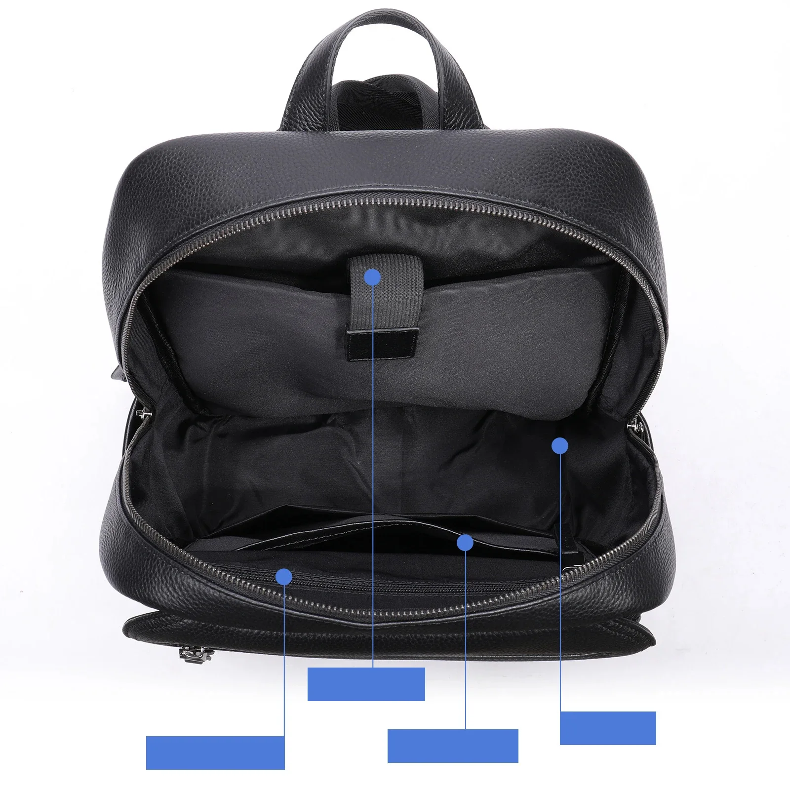 2024 New Arrivals Leather Backpack For Men Male Casual Backpackds Computer Bagpack Travel School Boy Daypack