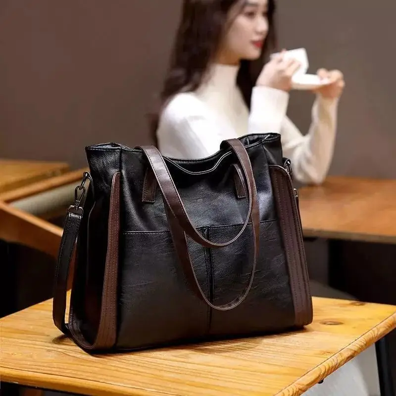 Large capacity waterproof soft leather bag 2022 The new woman Multifunctional Travel Shoulder Bags cross-body bag handbag