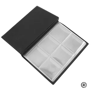 Collection de pièces commémoratives en cuir PU artificiel 60 Pockets Album Book Collecter Money Organizer Sacs de rangement Livre de rangement 12 meilleurs albums vendus pour les billets de banque - No 5