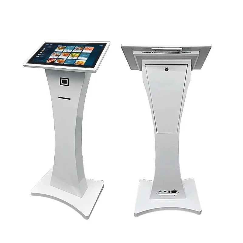 【 】21.5/27 Inch Android Self Ordering Payment Kiosk All In One Touch Screen Terminal With QR Scanner