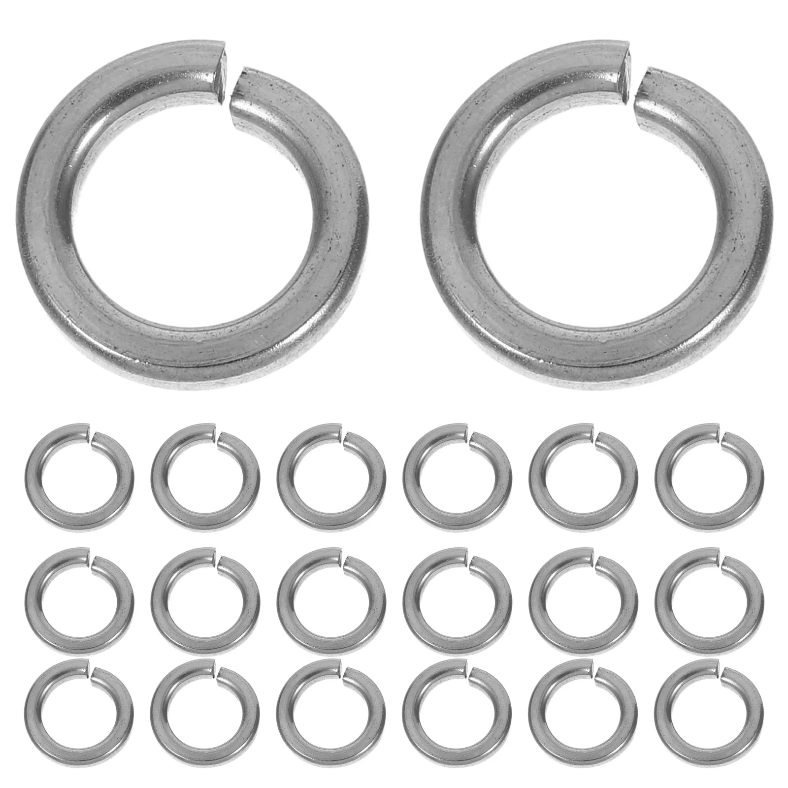 

200Pcs Stainless Steel Spring Washer M6 Flat Metal Lock Washers Round Gasket Spacers for Plumbing Furniture Workshop Repairs