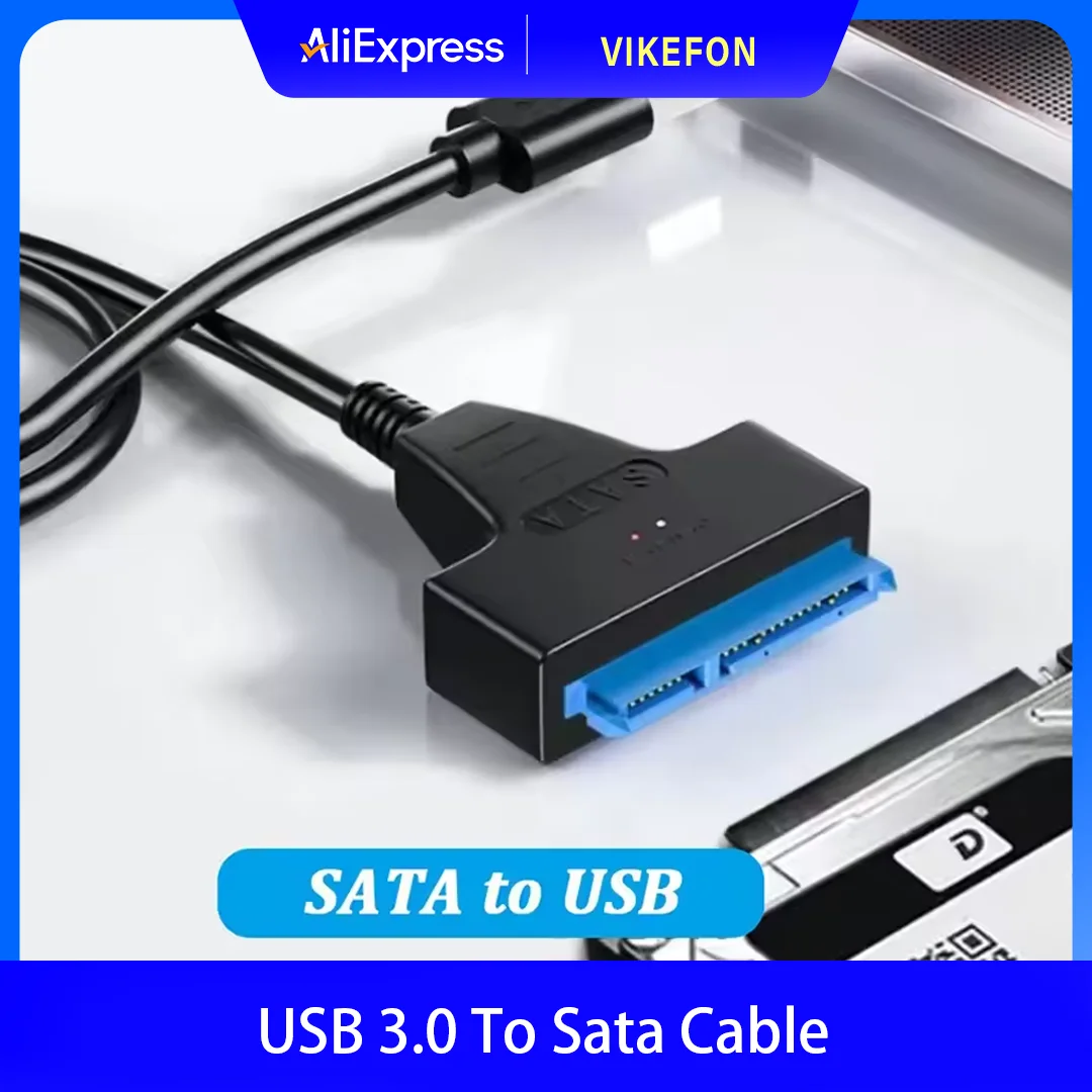 SATA to USB 3.0 / 2.0 Cable Up to 6 Gbps for 2.5 Inch External HDD SSD Hard Drive SATA 3 22 Pin Adapter USB 3.0 to Sata III Cord