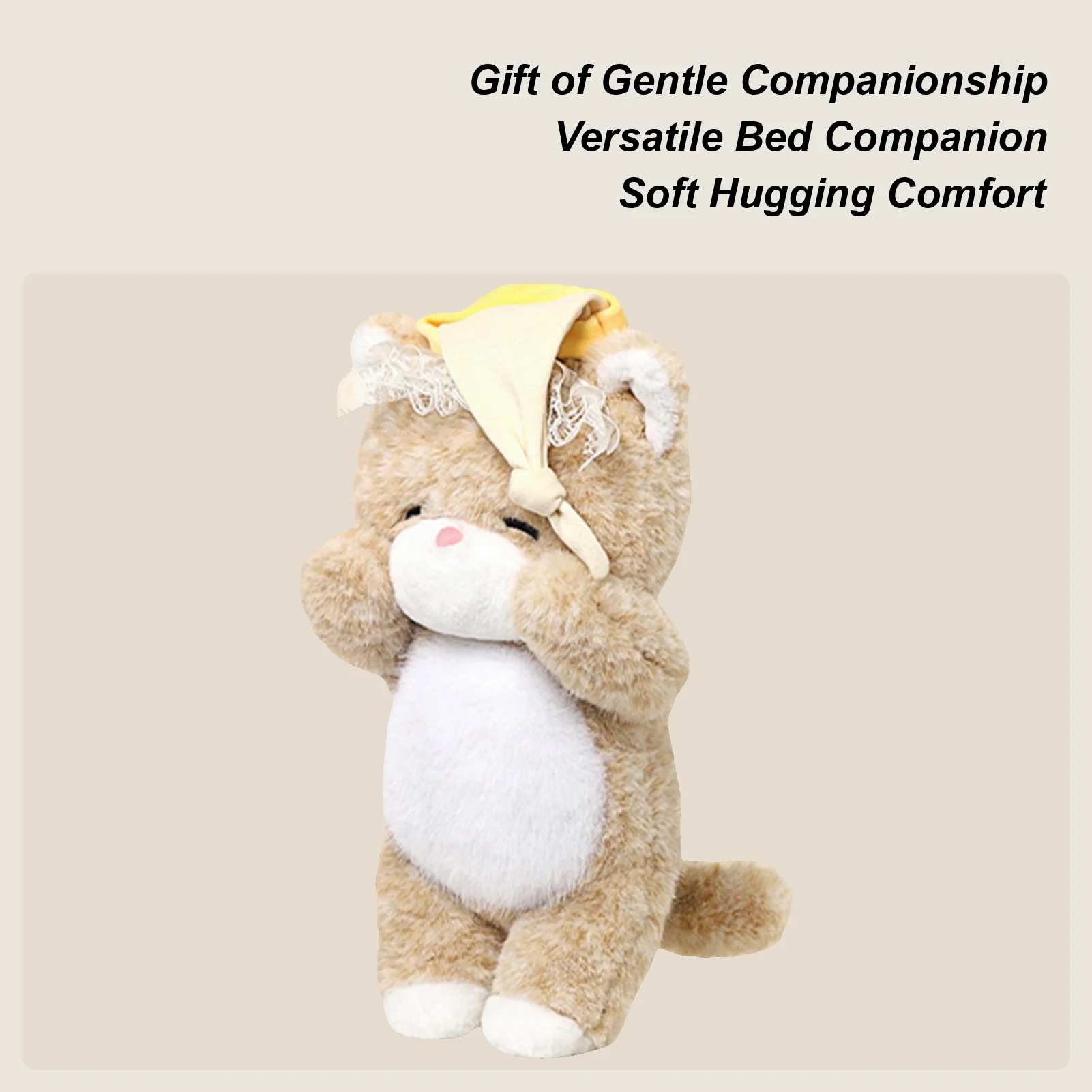 

Cat Stuffed Animal 13.8 Inch Soft Cute Sleepy Toy Cat For Kids Living Room Bedroom Sofa Bed Chair Bedside Desk Home Car