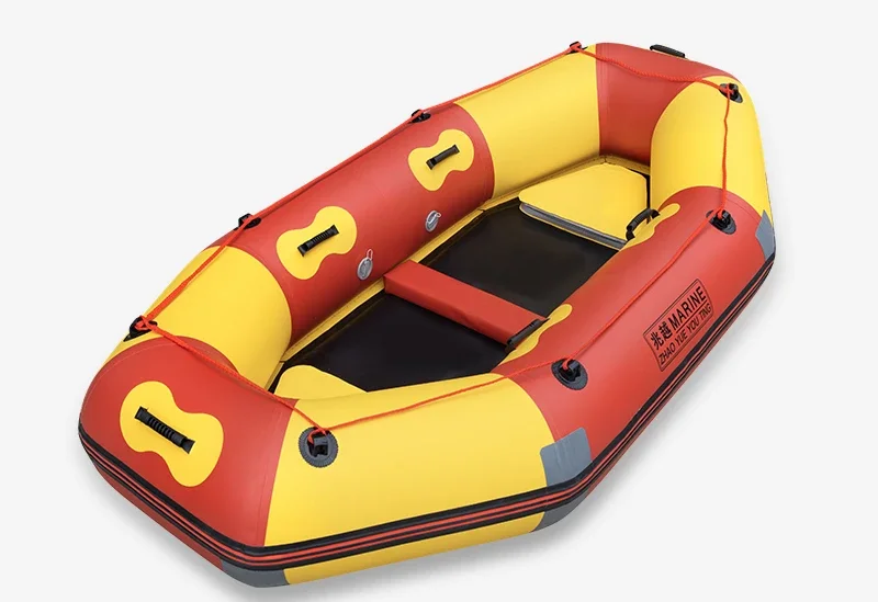 Wear resistant inflatable self draining rafting boat, surfing rubber boat, folding air cushion boat, scenic area assault