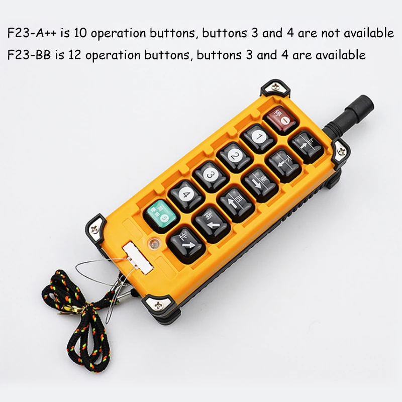 Hot Sale DC AC 12V 24V 36V Industrial Channel Lift Radio Waterproof Wireless Remote Control For Hoist Winch Crane Remote Control