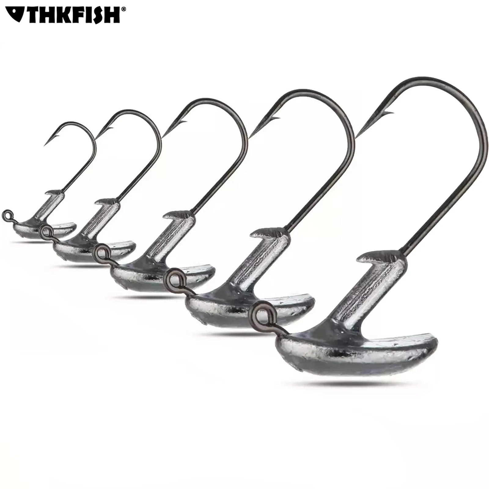 25/30 Peças Anzóis de Pesca com Cabeça de Jig 3.5g 5g 10g 14g, Anzóis com Cabeça de Chumbo Giratória para Iscas Macias, Anzóis de Jigging Anti-Engate