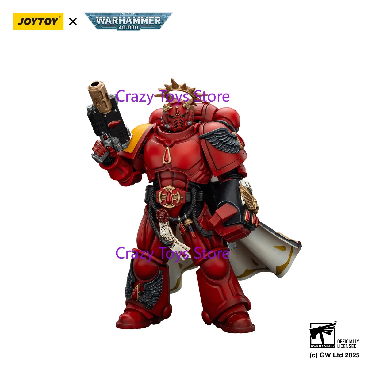 متوفر في المخزون JOYTOY 1/18 عمل الشكل Warhammer 40K ملائكة الدم الكابتن مع مسدس الجحيم وقبضة كهربائية الشكل لعبة جمع هدية #4