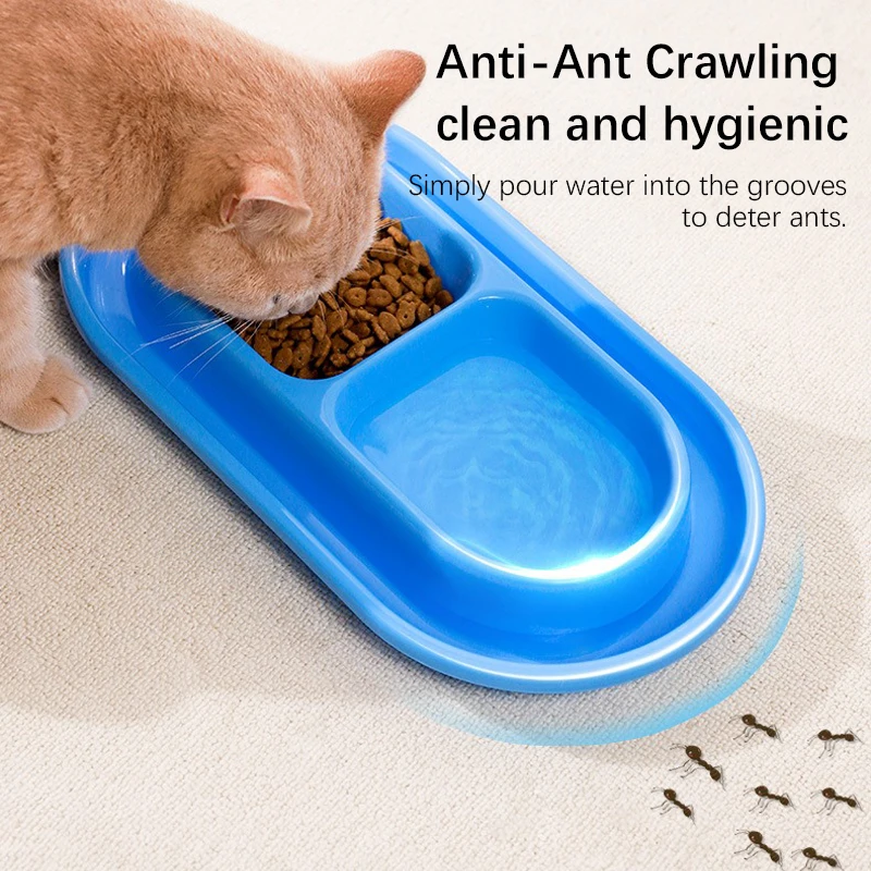 Pet Double Rice Bowl Sturdy Durable Ant Resistant Stray Cat Feeding Safe Odourless Outdoor Rainproof Waterproof Food Bowl
